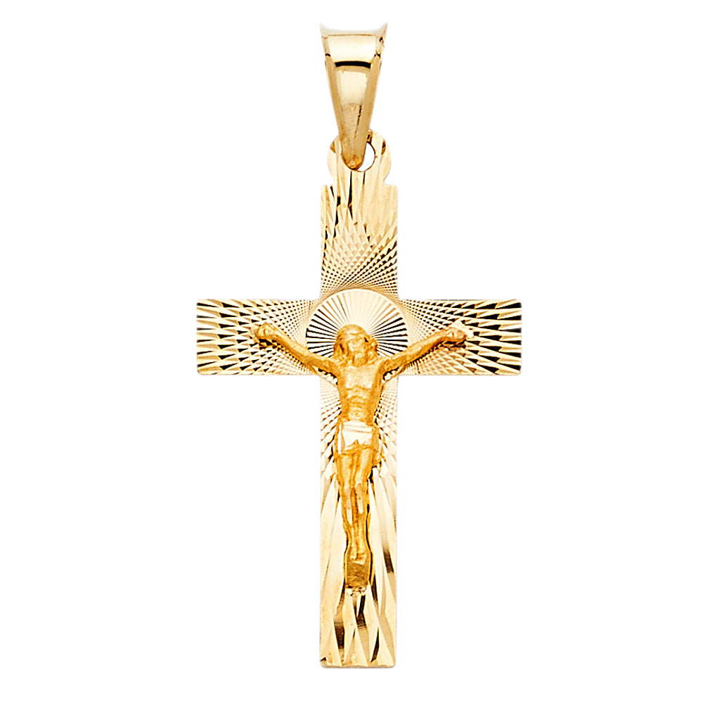14KY CRUCIFIX STAMP PENDANT