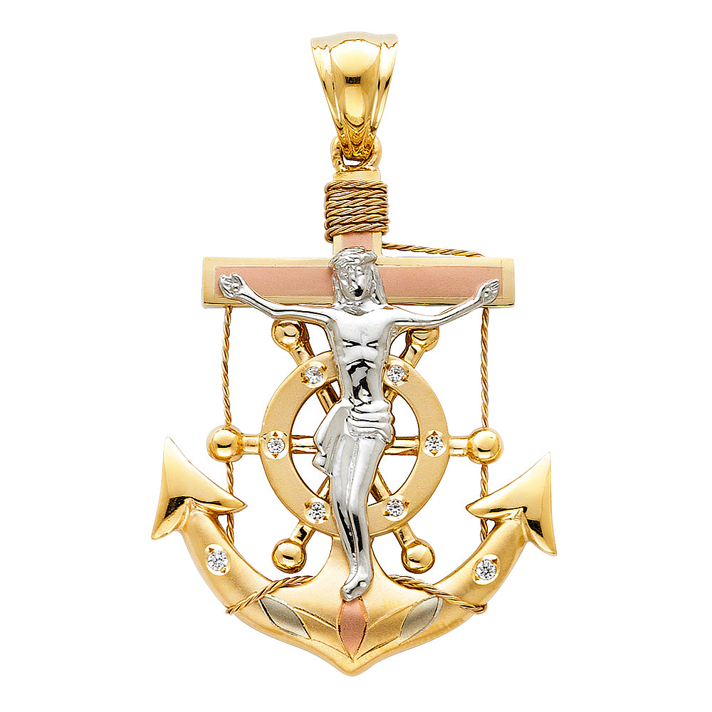 14K 3C CRUCIFIX CROSS
