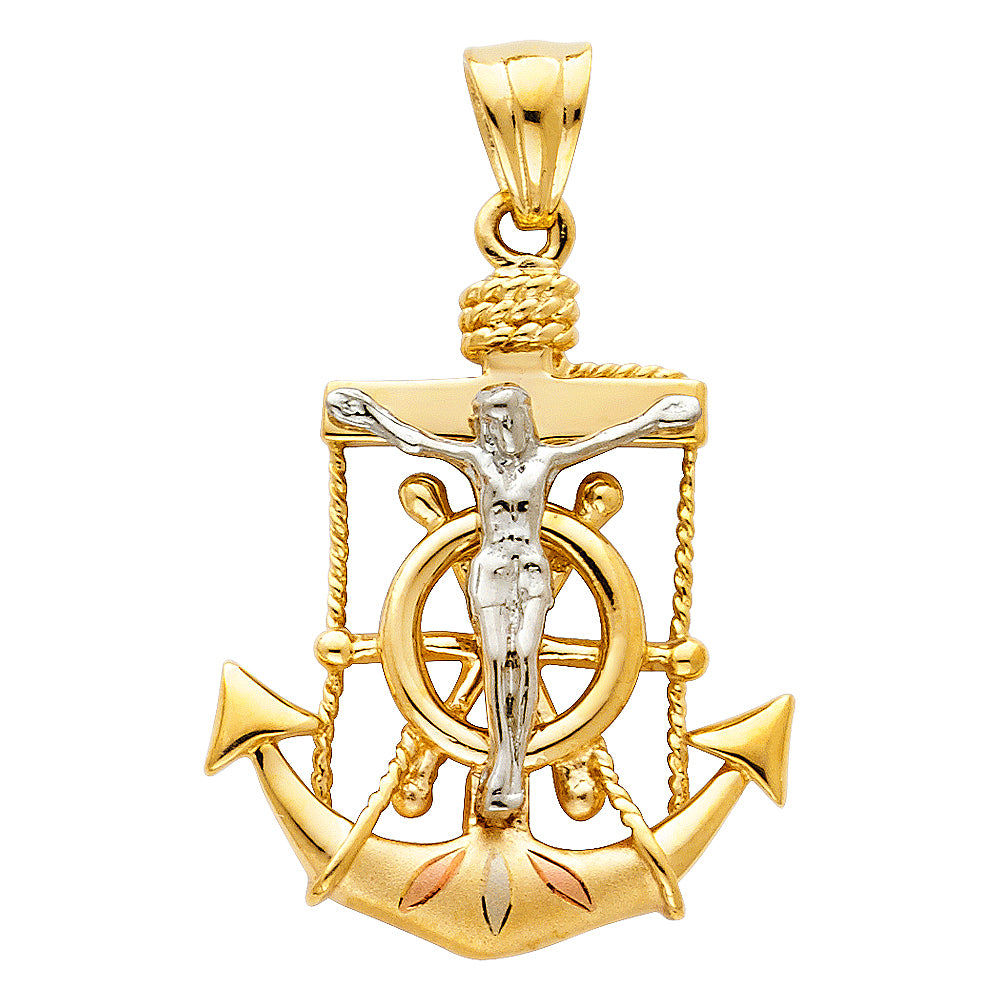 14K 3C CRUCIFIX CROSS