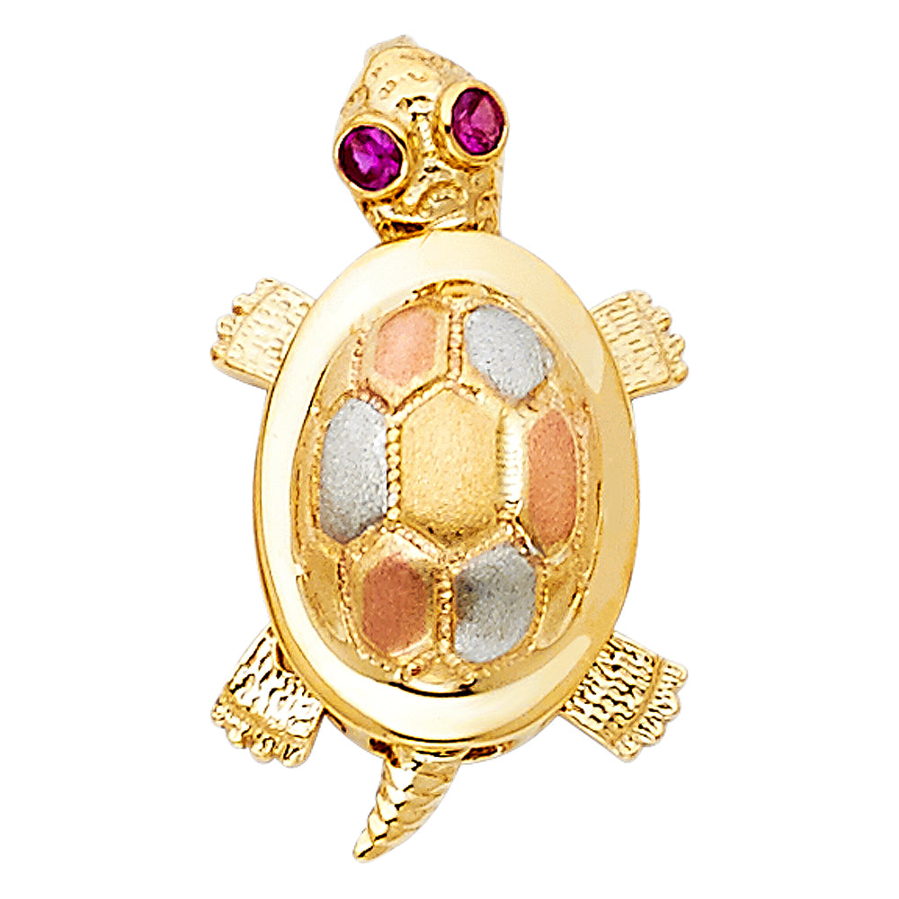14K 3C TURTLE PENDANT