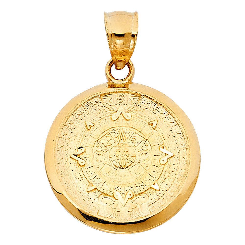 14KY CALENDARIO AZTECA PENDANT