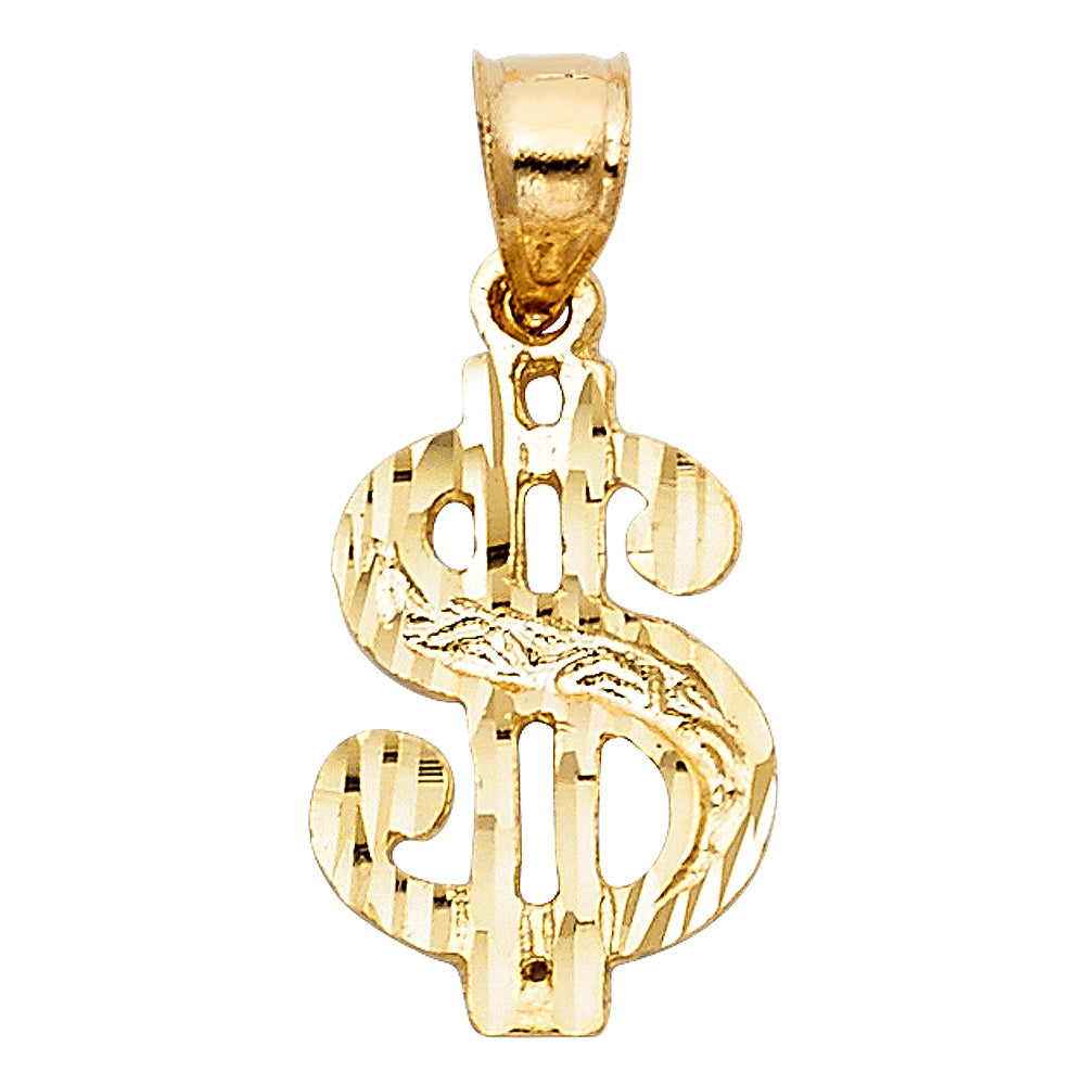 14KY DOLLAR SIGN PENDANT