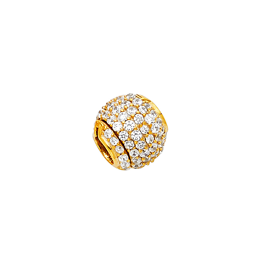 14KY CZ SPHERE PENDANT