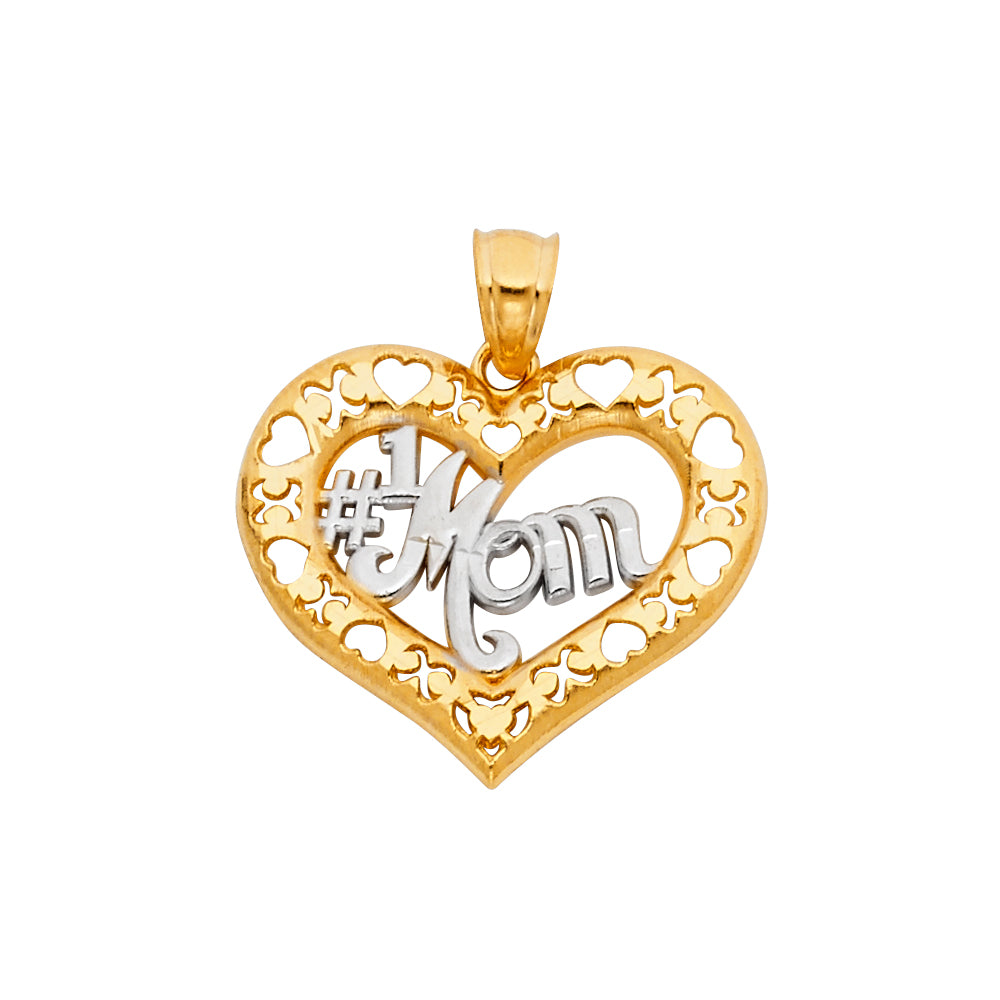 14K 2T MOM PENDANT