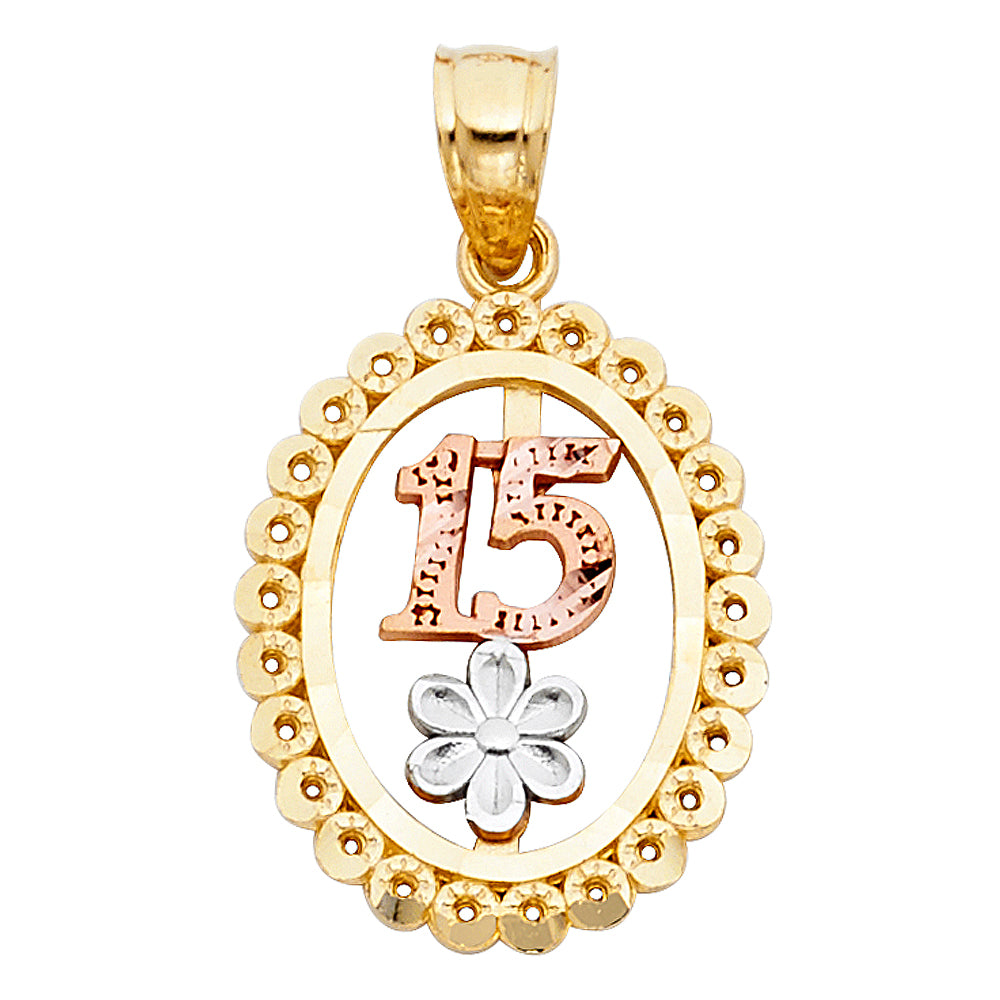14K 3C 15 YEARS PENDANT