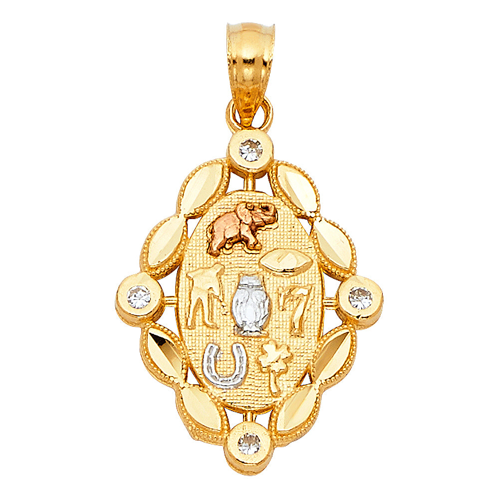 14K 3C LUCKY PENDANT