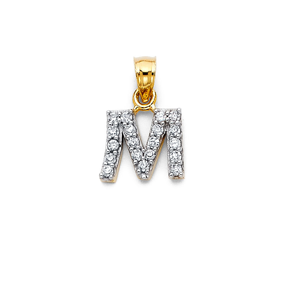 14K 2T CZ INITIAL RING