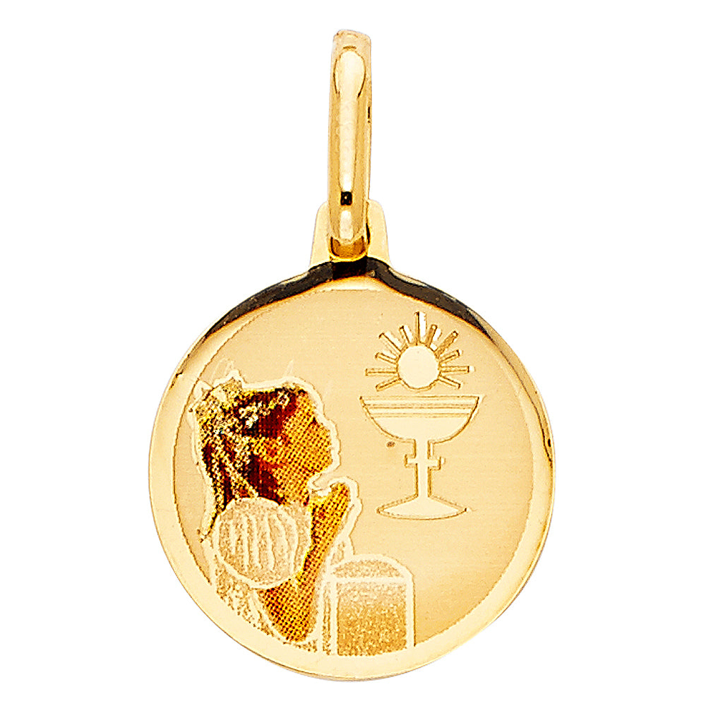 14KY FIRST COMMUNION PIC MEDAL GIRL