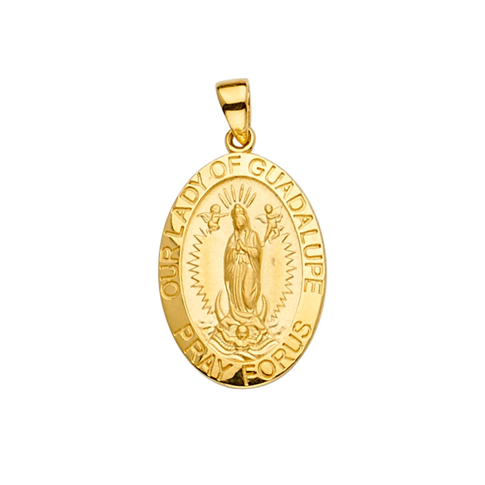 14KY Guadalupe Medal Pendant