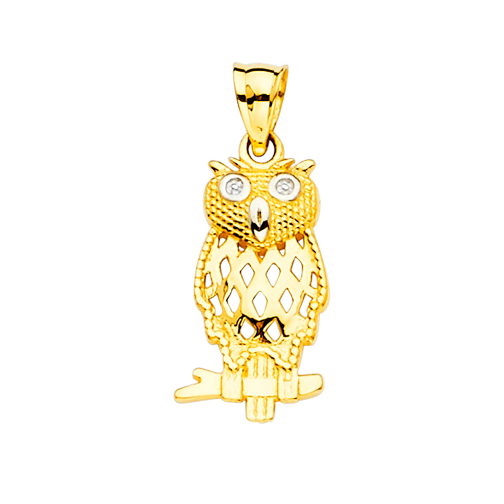 PT2327	14KY Owl Pendant