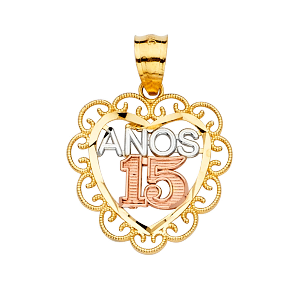 14K 3C 15 YEARS PENDANT