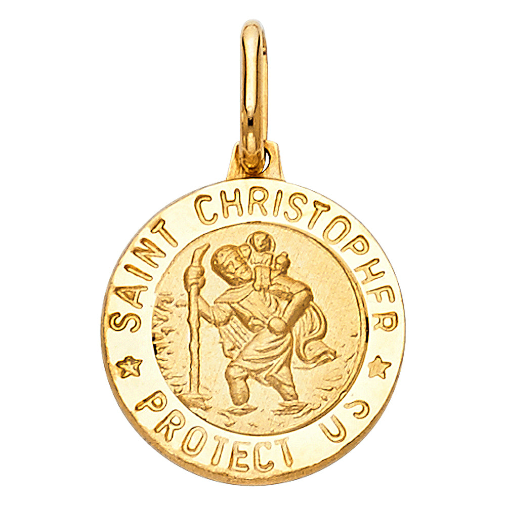 14KY ST. CHRISTOPHER RND MEDAL