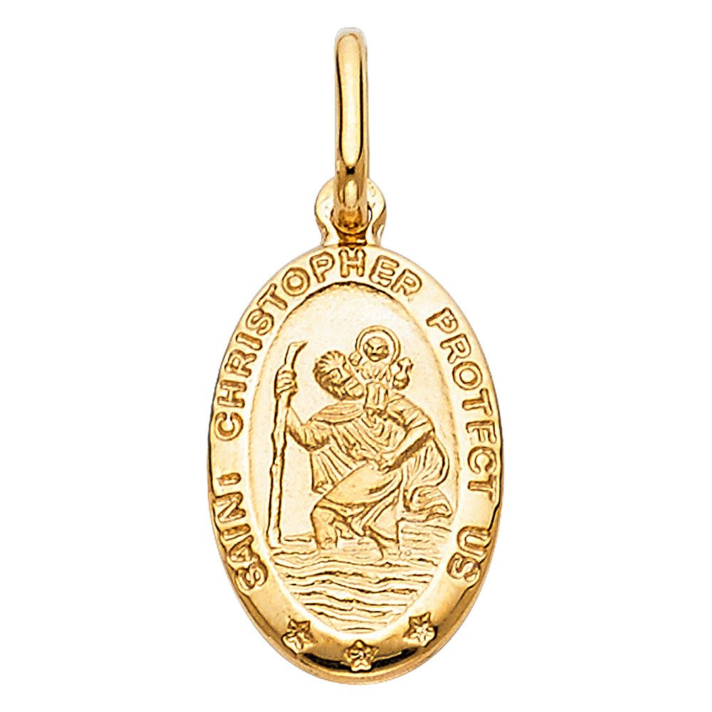 14KY ST. CHRISTOPHER OVAL MEDAL