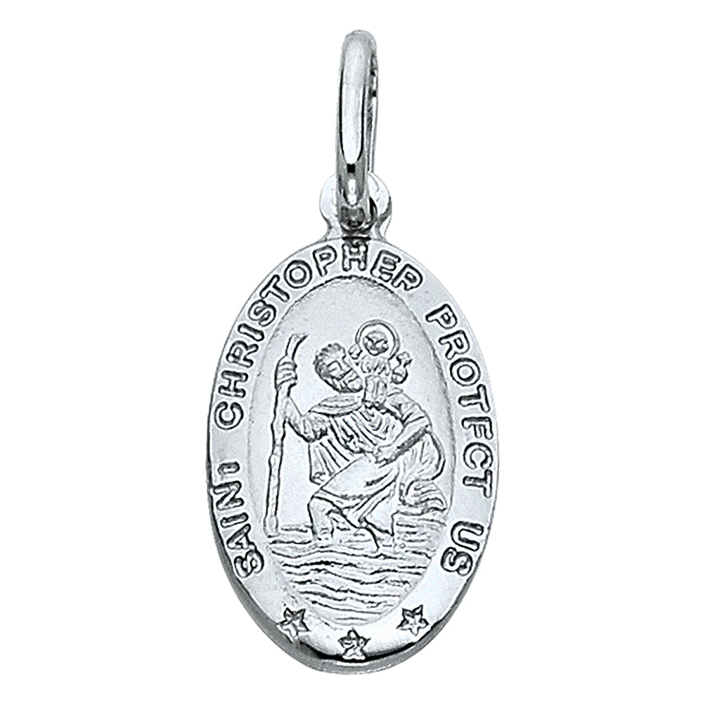 14KW ST. CHRISTOPHER OVAL MEDAL
