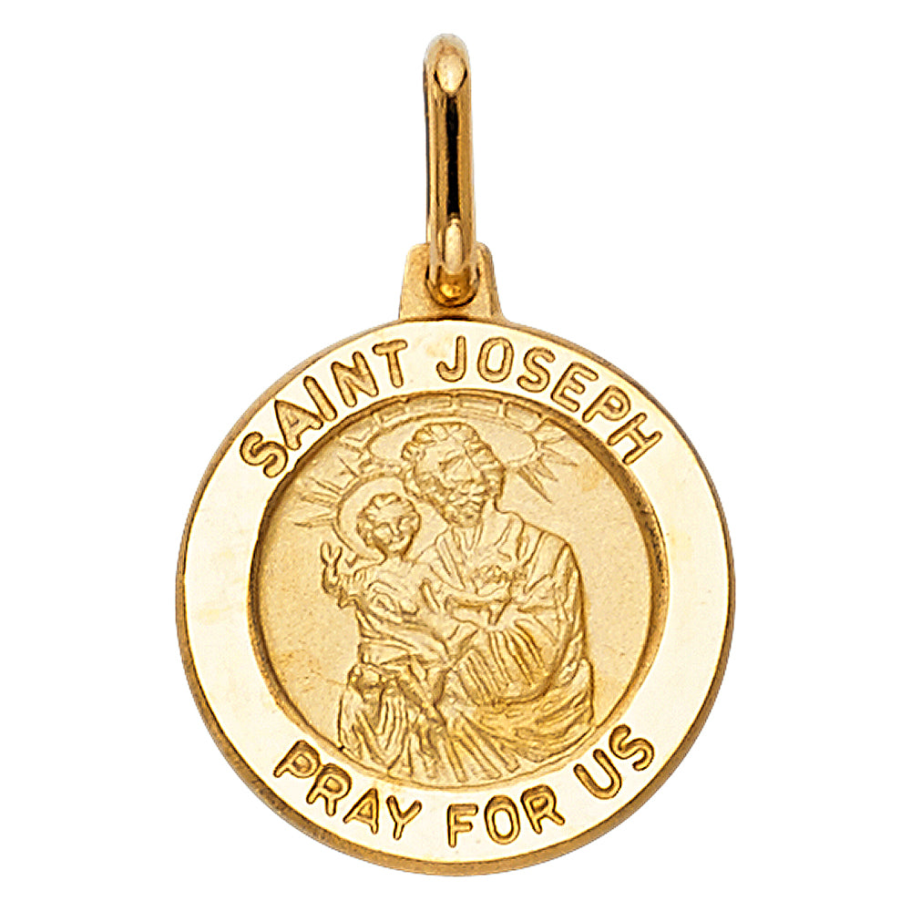 14KY ST. JOSEPH ROUND MEDAL