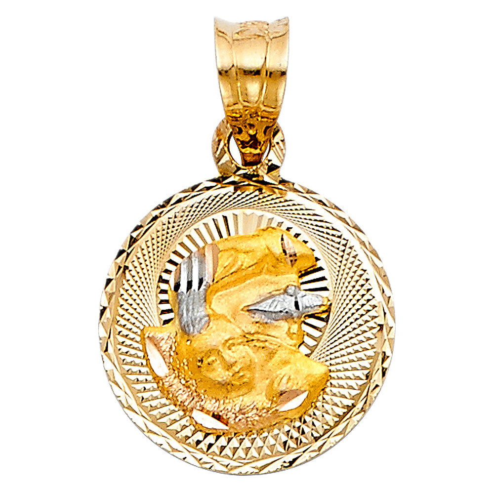 14KT RELIGIOUS STAMP PENDANT