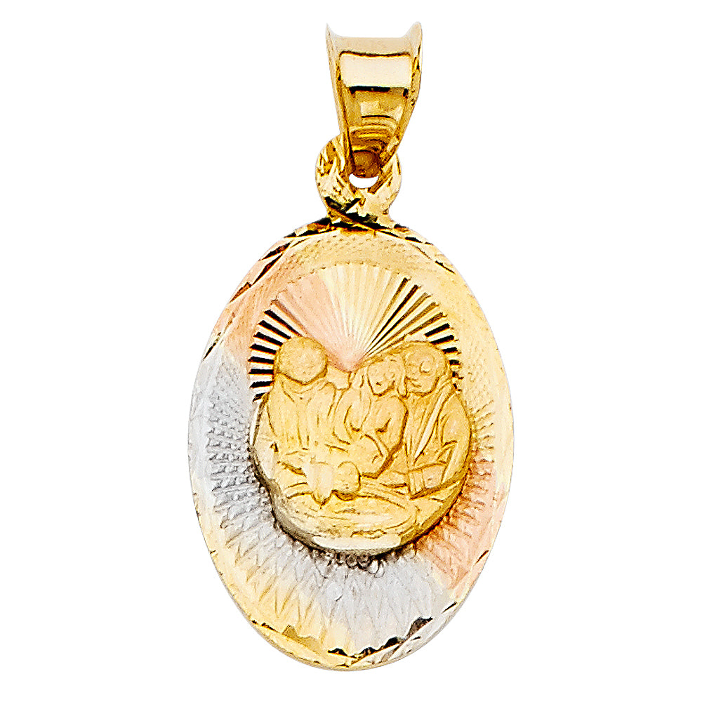 14KT RELIGIOUS STAMP PENDANT