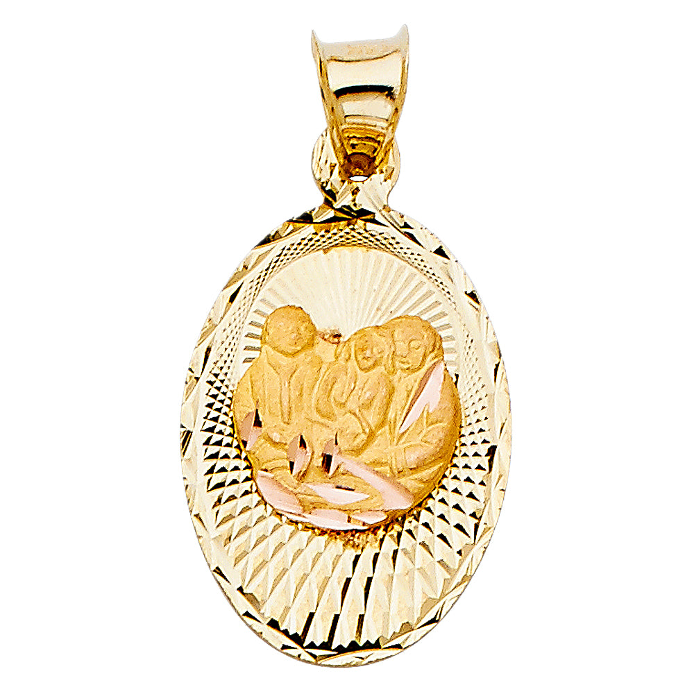 14KT RELIGIOUS STAMP PENDANT