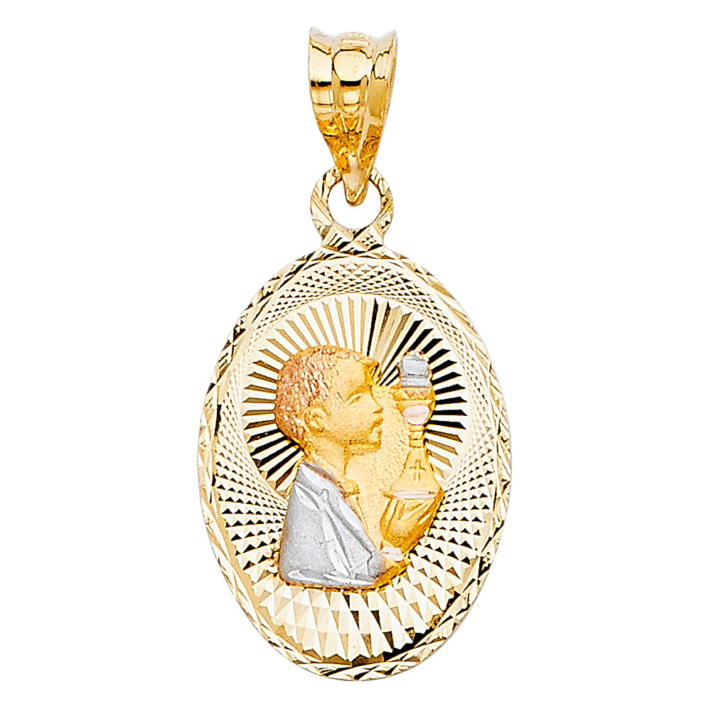 14KT RELIGIOUS STAMP PENDANT