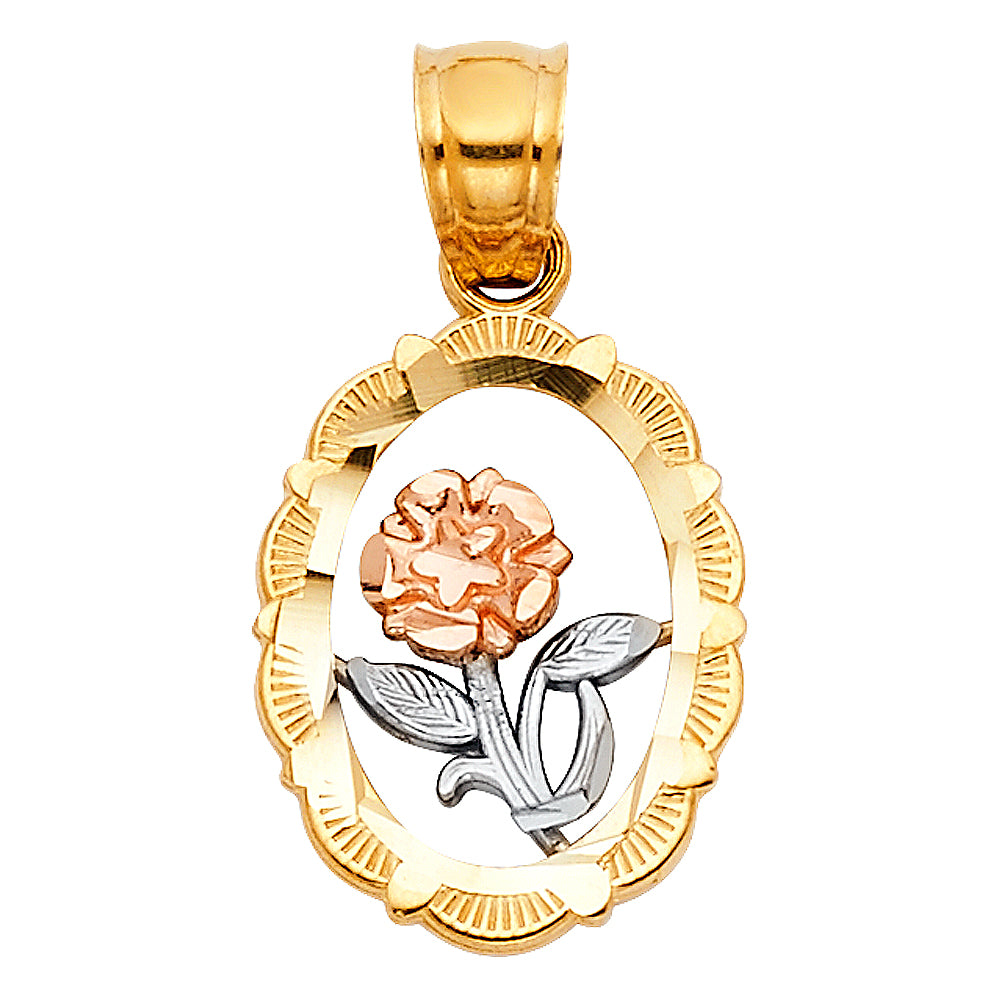14K 3C FLOWER PENDANT