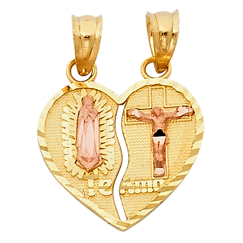 14K 2C HEART PENDANT