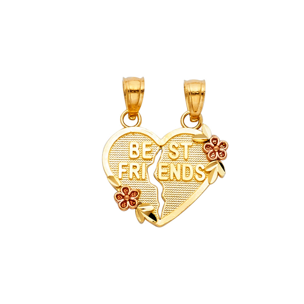 14K 2C HEART PENDANT