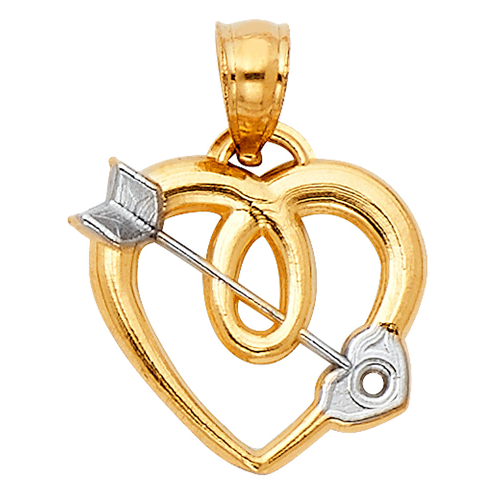 14K 3C HEART PENDANT