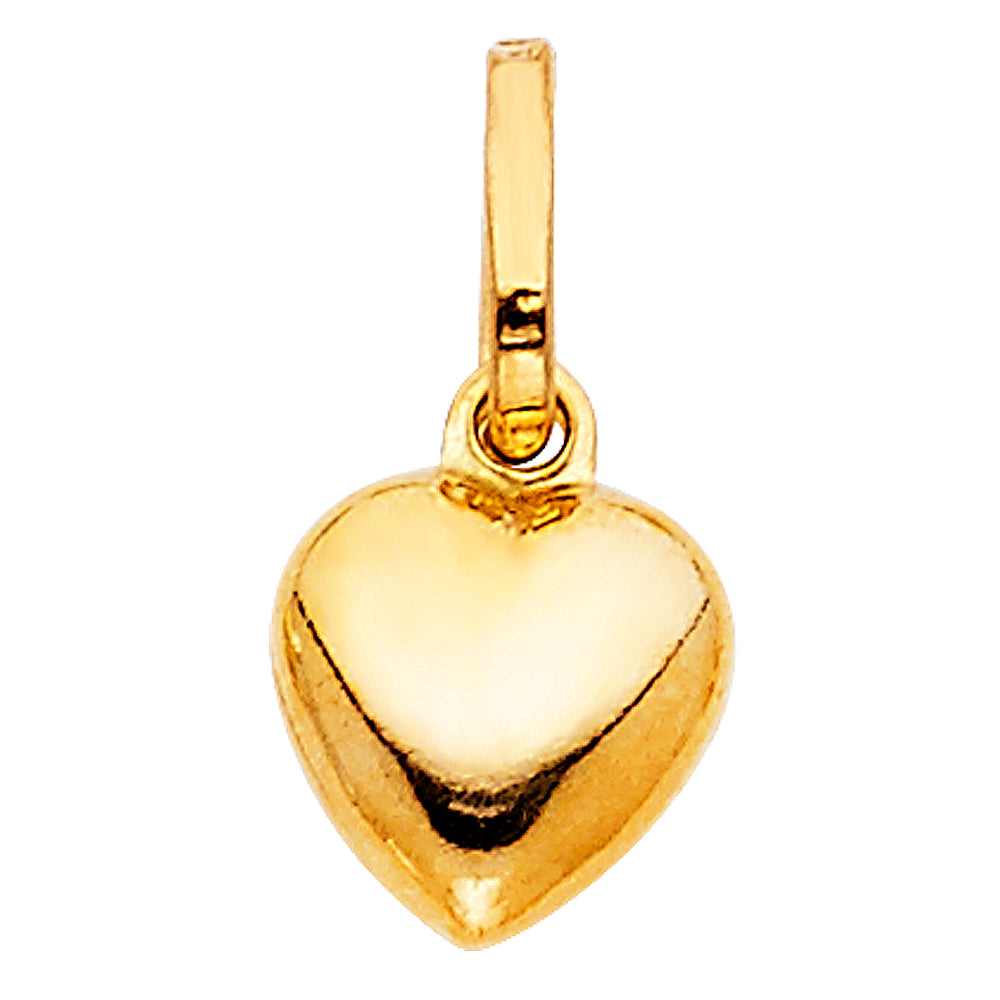 14KY HOLLOW HEART PENDANT
