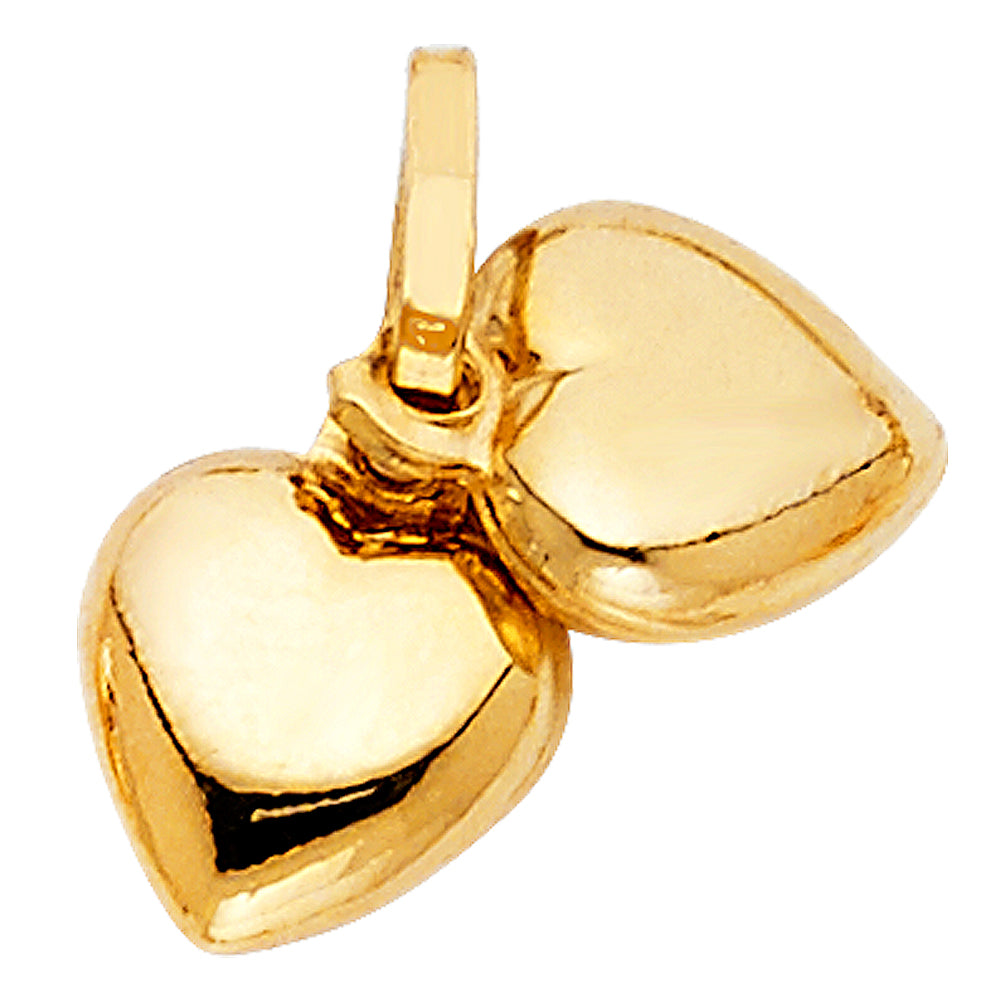 14KY HOLLOW HEART PENDANT