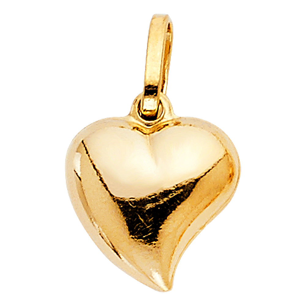 14KY HOLLOW HEART PENDANT
