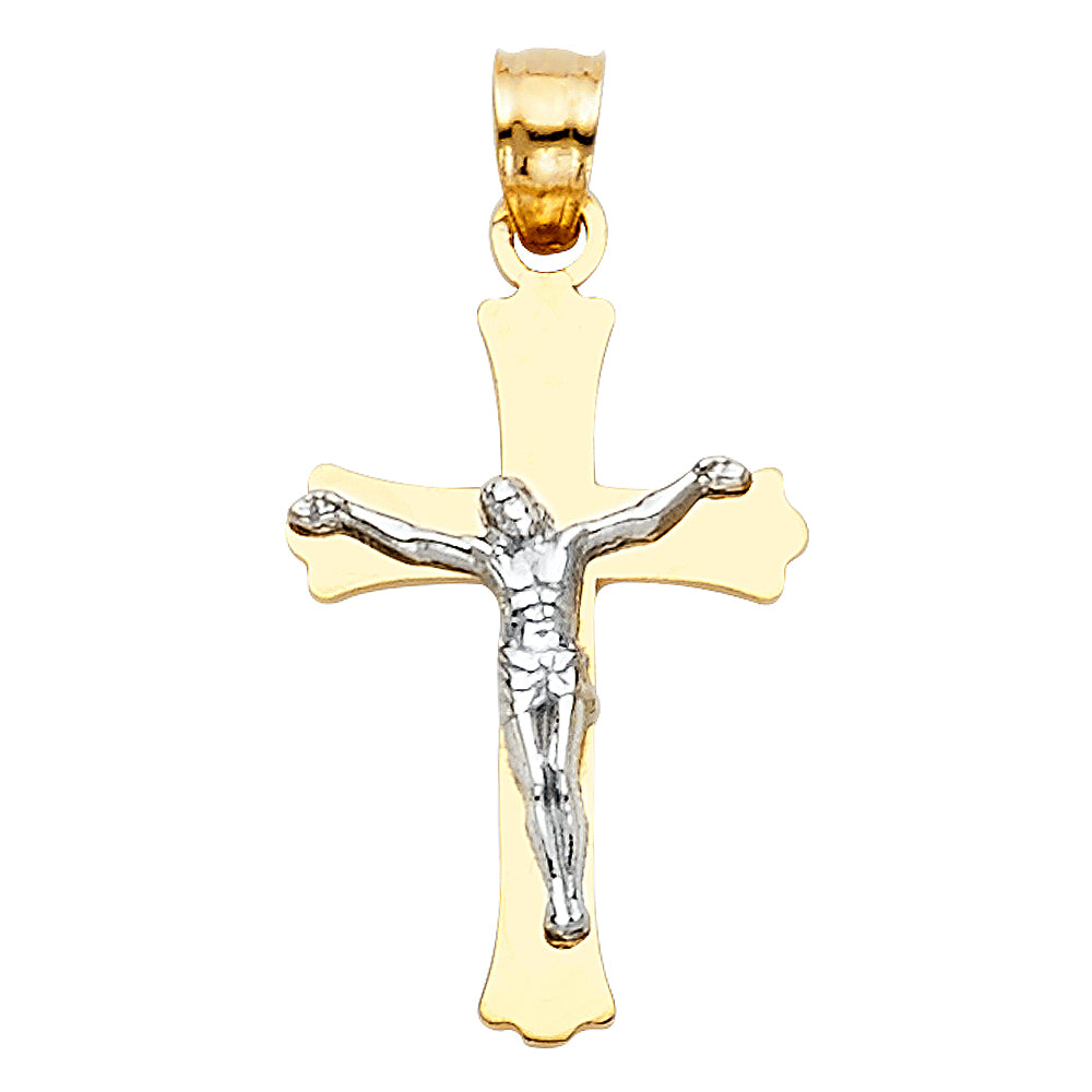 14K 2T POL CROSS CRUCIFIX