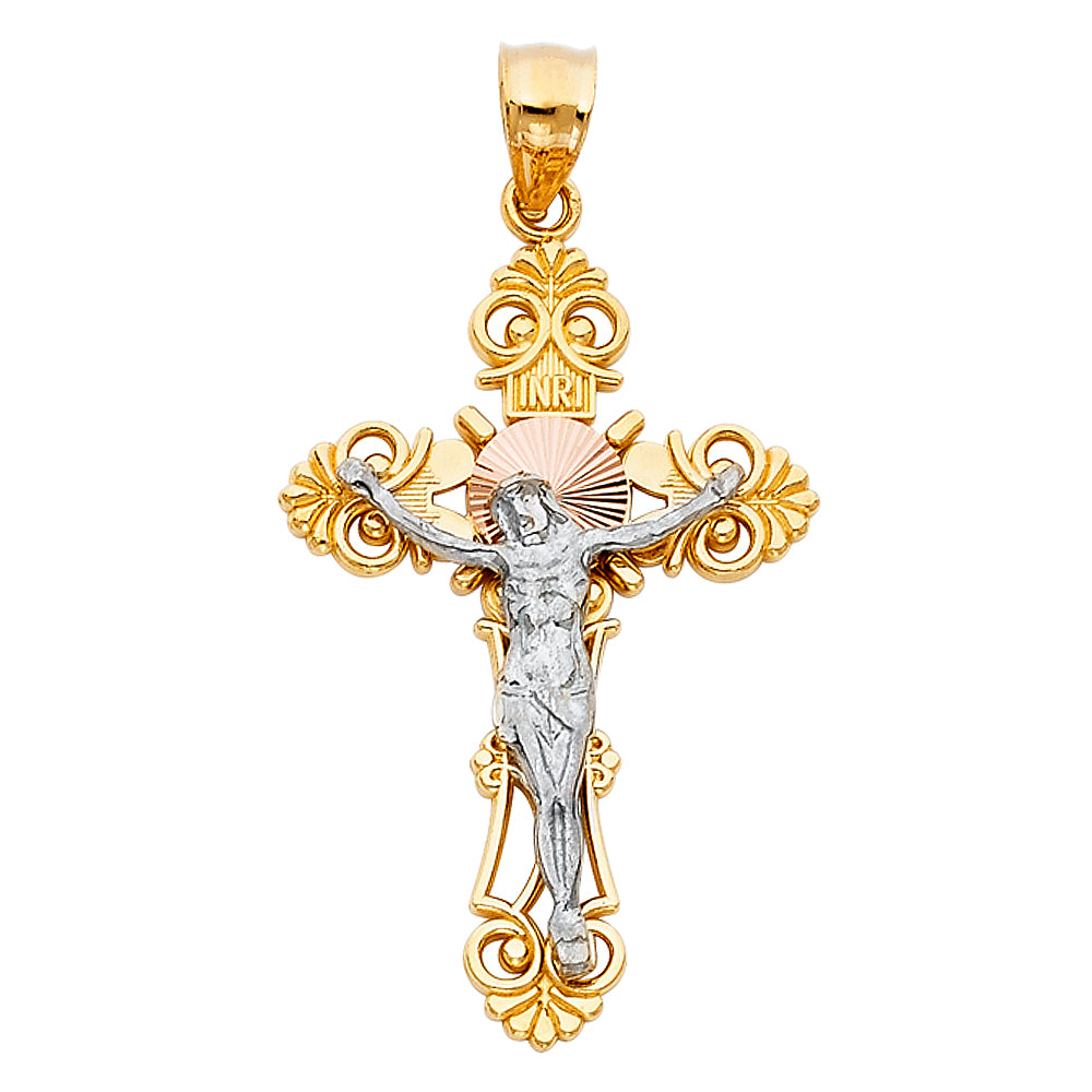 14K 3C CRUCIFIX CROSS