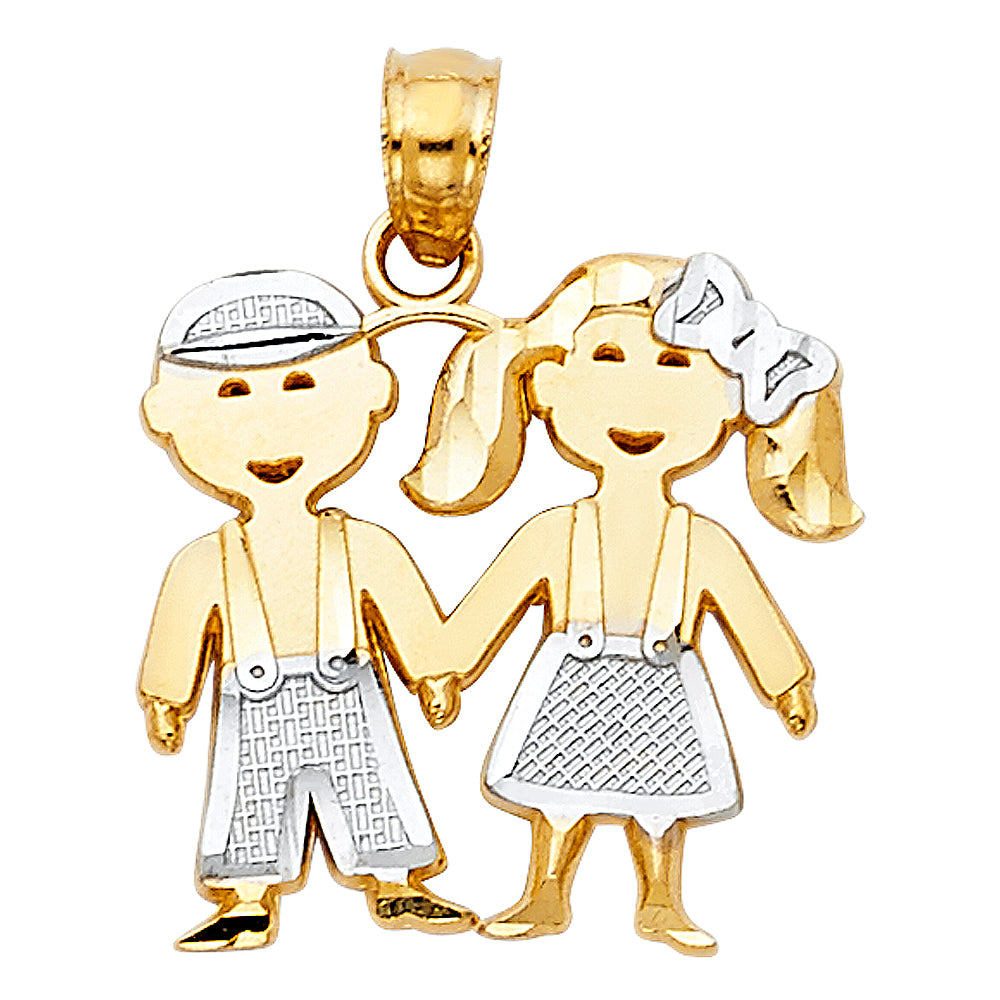 14K 2T BABY PENDANT
