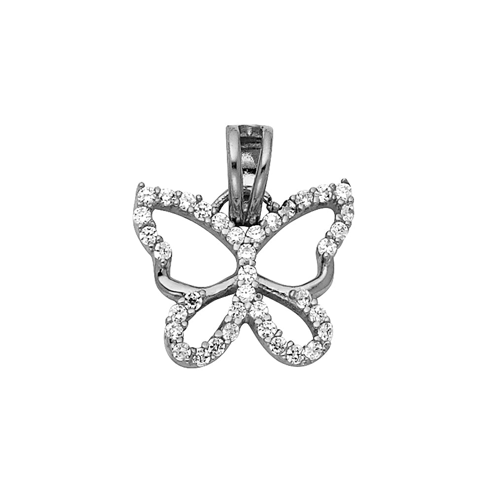 14KW BUTTERFLY PENDANT