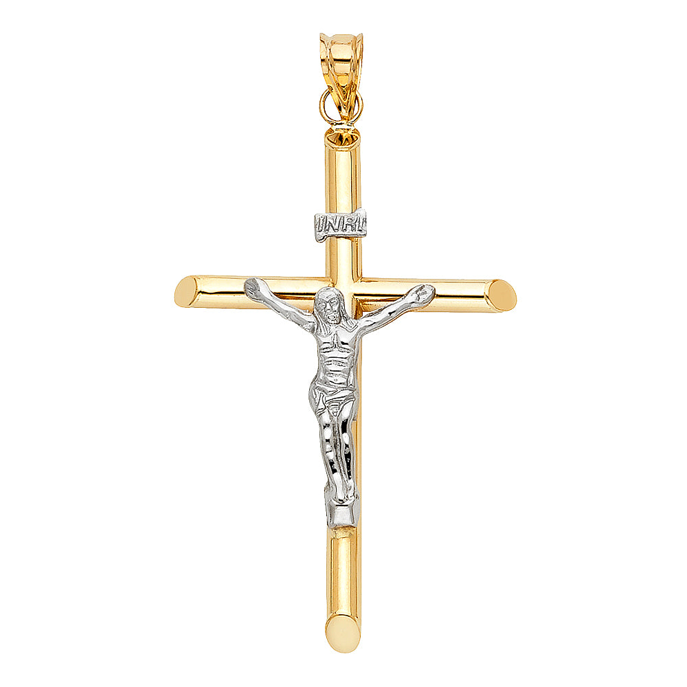 14K 2T CRUCIFIX PENDANT