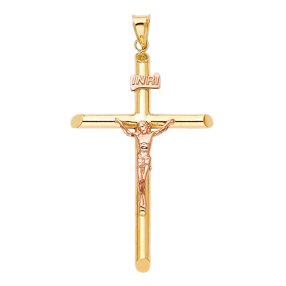 14K 2T CRUCIFIX PENDANT
