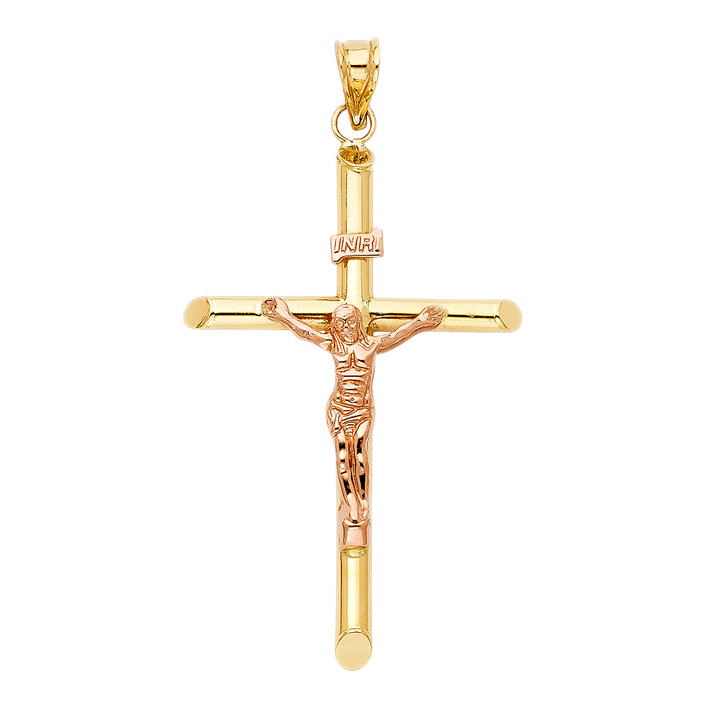 14K 2T CRUCIFIX PENDANT