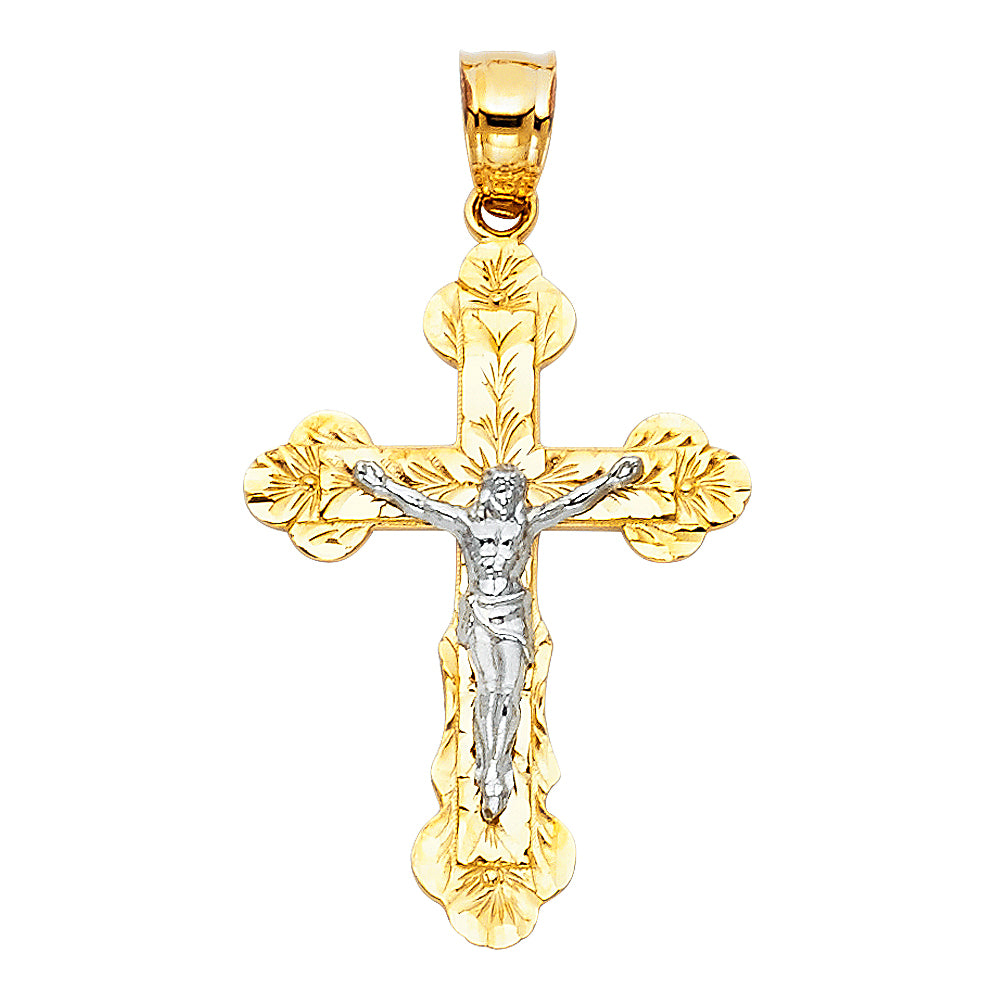 14K 2T CRUCIFIX PENDANT