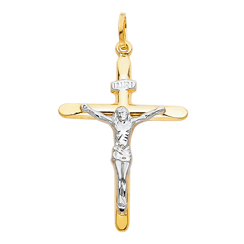 14K 2T LAMINATED CRUCIFIX (25X45MM)