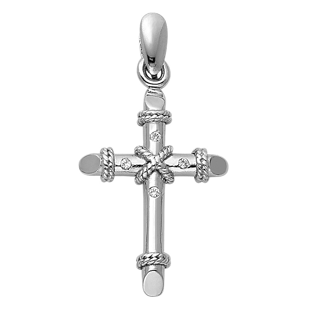 14KY CZ CROSS PENDANT