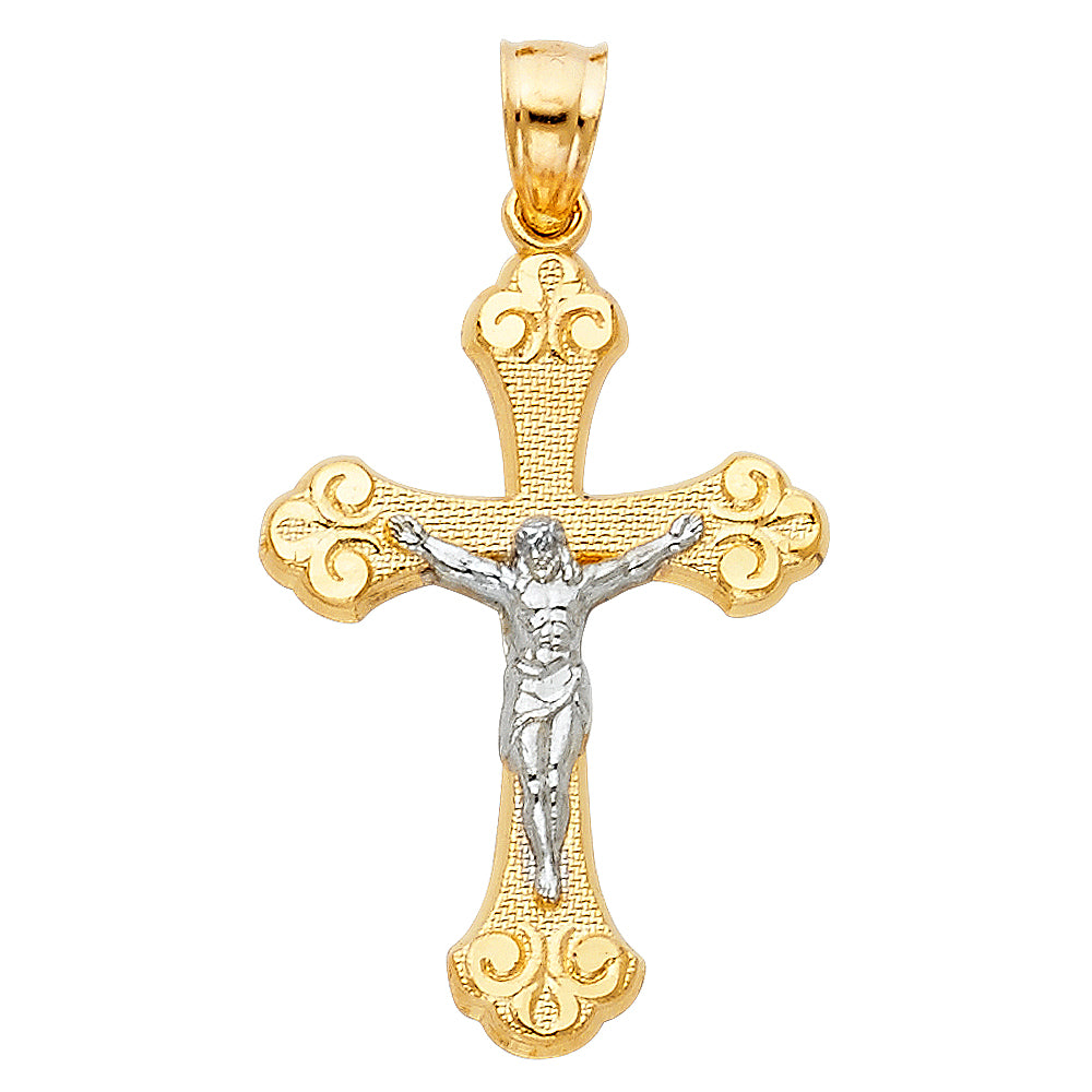 14K 2T CRUCIFIX PENDANT