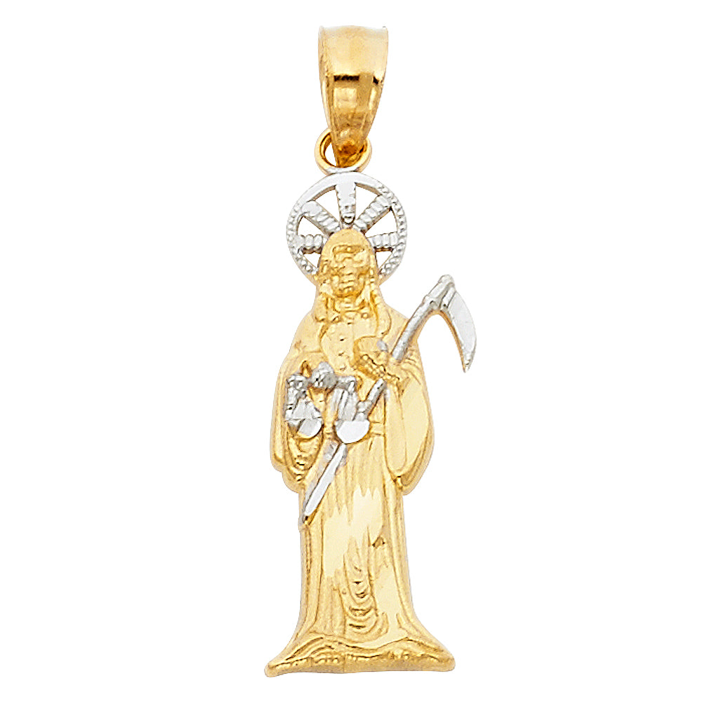 14K 2T SANTA MUERTE PEND