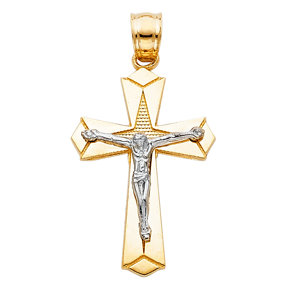 14K 2T CRUCIFIX PENDANT