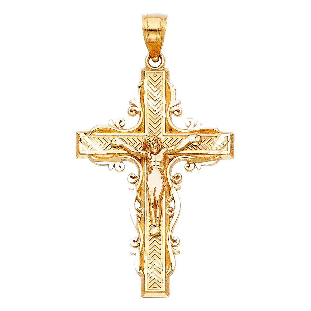 14KY FANCY CRUCIFIX PENDANT