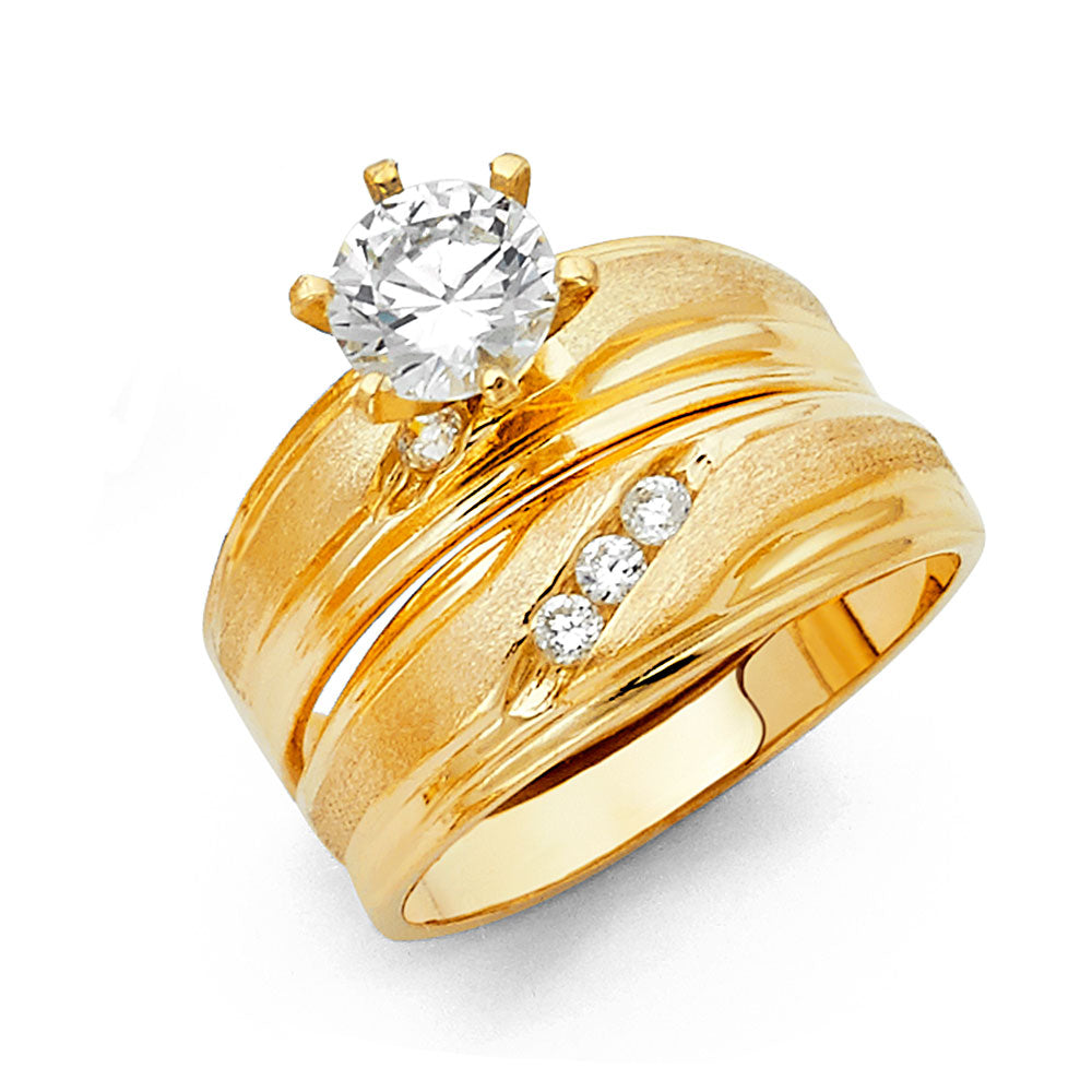 14KY CZ ENG RING