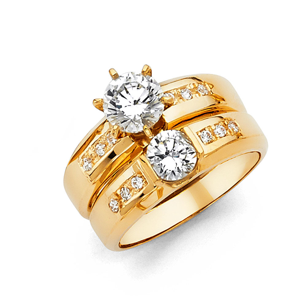 14KY CZ ENG RING