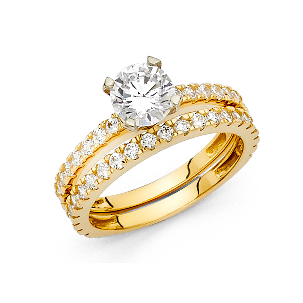 14KY CZ ENG RING