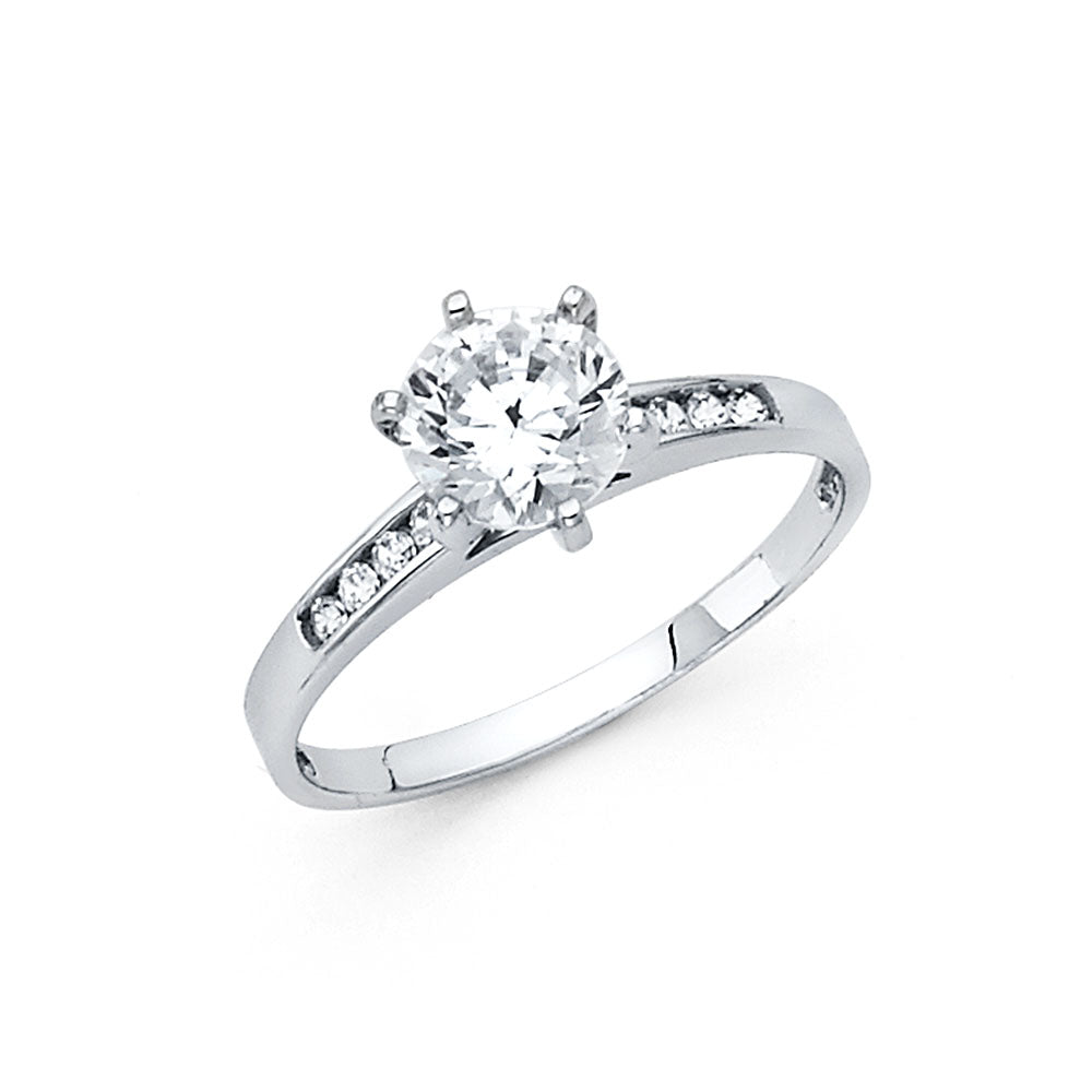 14KW CZ ENGAGEMENT RING