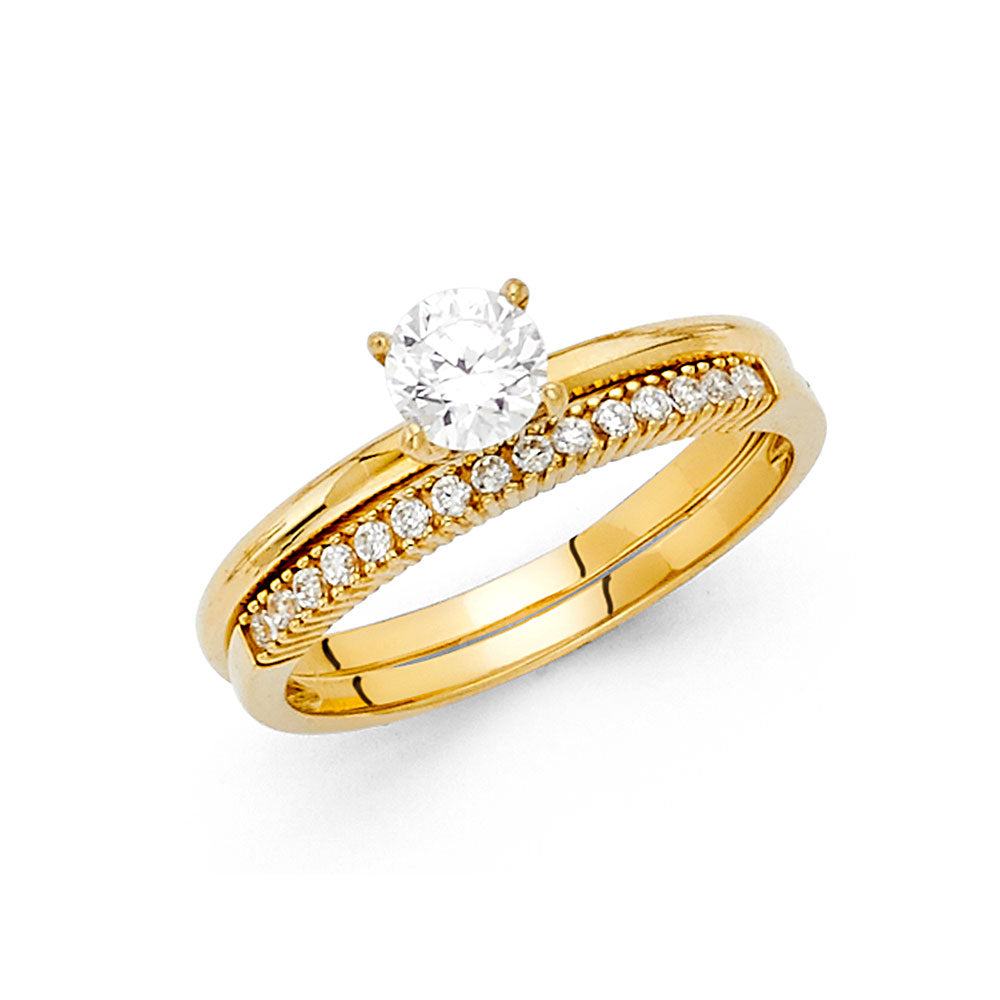 14KY CZ ENG RING