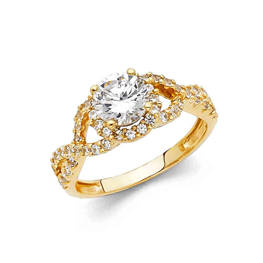 14KY CZ ENG RING